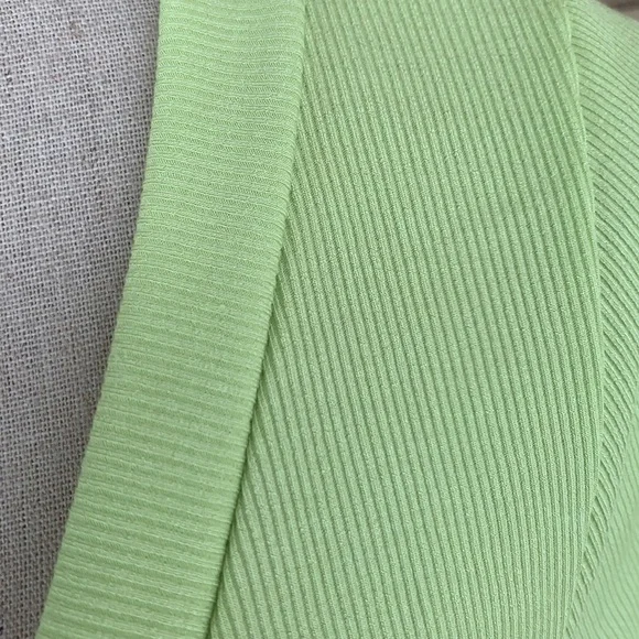 ❌DONATED❌Cherish Lime Green Lettuce Hem Ribbed Crop Top - Picture 9 of 12
